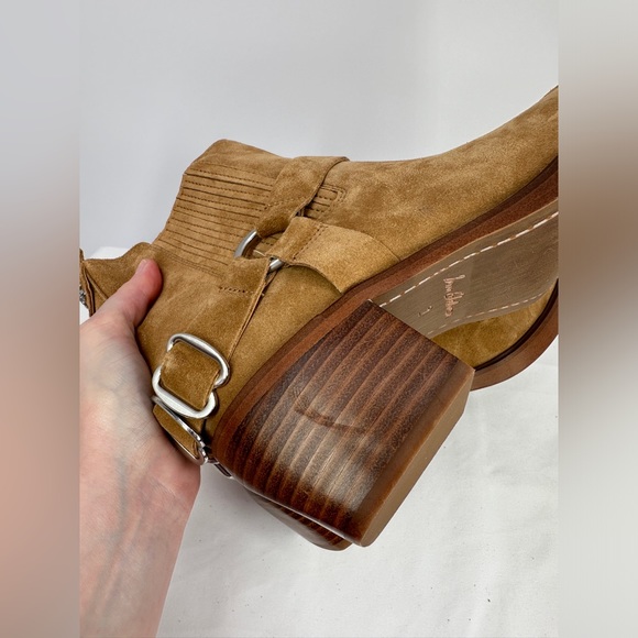 Sam Edelman | Women’s 9 Bellamie Brown Leather Ankle Boots Suede Weste… - Picture 4 of 10